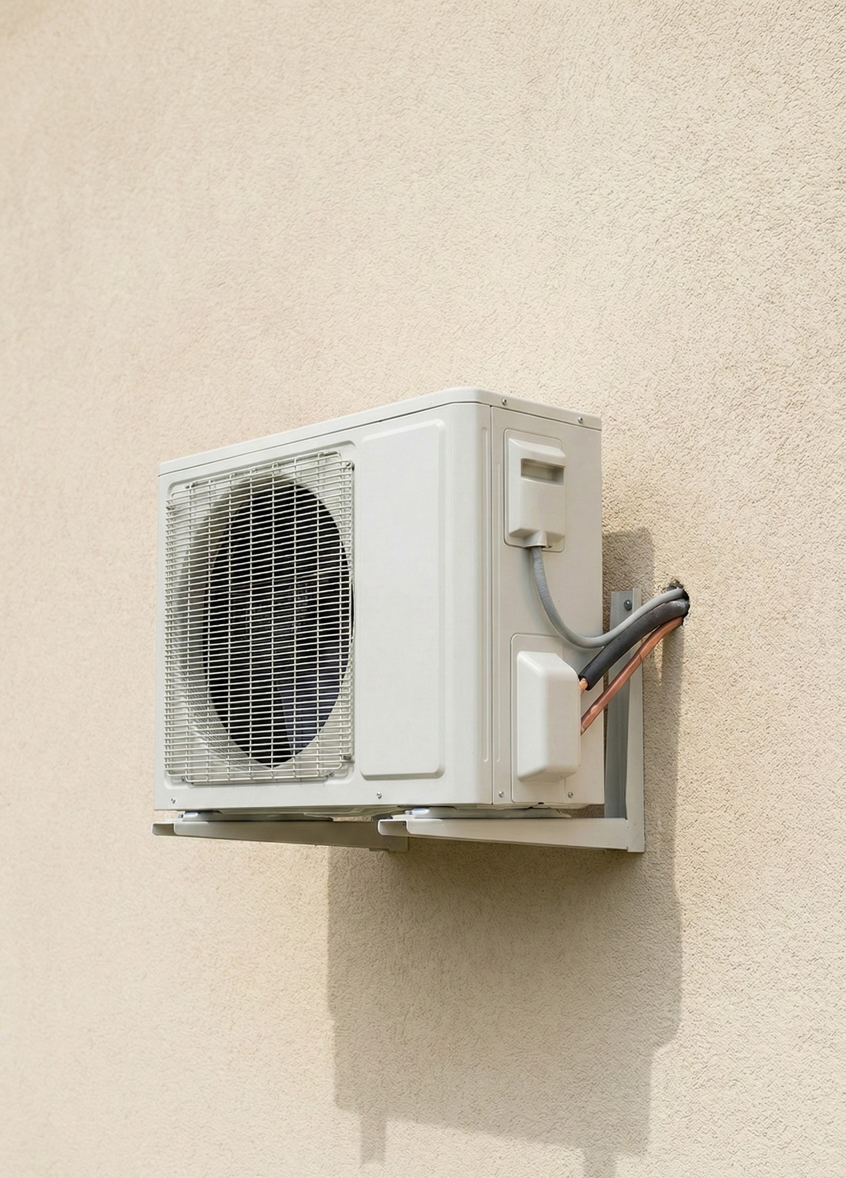 Outdoor condenser unit positioned for an install